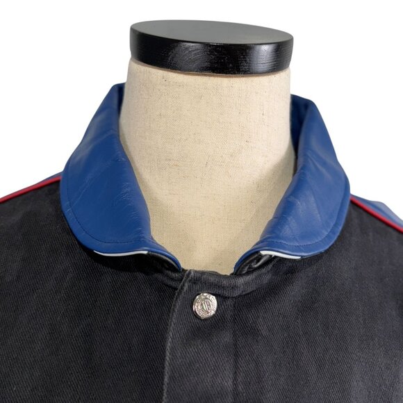 Indianapolis Speedway Racing Jacket XL 90s Style Checkered Flag & Eagle Patch - Picture 14 of 14